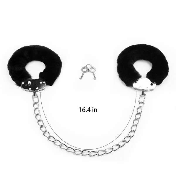 FLUFFY LEG CUFFS BLACK | | €8.30 | mojsexshop.sk