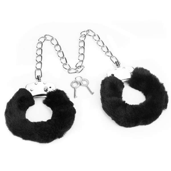 FLUFFY LEG CUFFS BLACK | | €8.30 | mojsexshop.sk