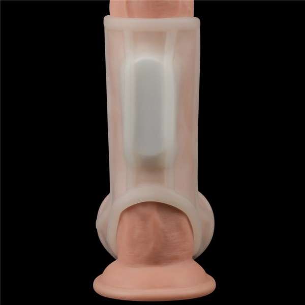 VIBRATING RIDGE KNIGHTS RING WITH SCROTUM SLEEVE (WHITE) | | €9.70 | mojsexshop.sk