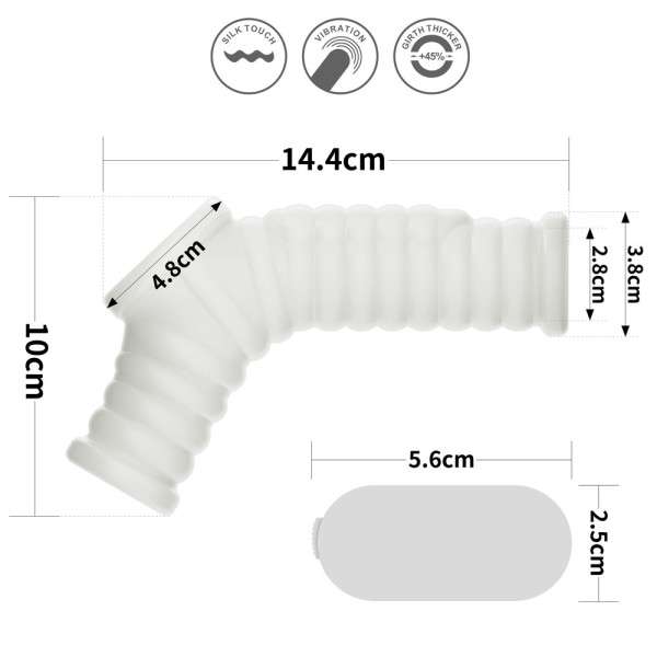 VIBRATING WAVE KNIGHTS RING WITH SCROTUM SLEEVE (WHITE) | | €8.56 | mojsexshop.sk