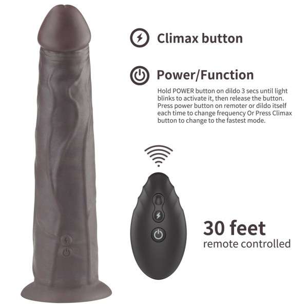 9'' DUAL LAYERED SILICONE ROTATOR BLACK | | €62.14 | mojsexshop.sk