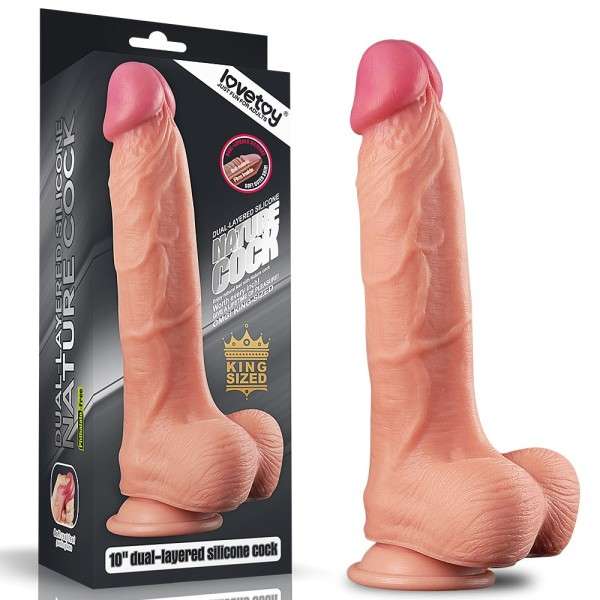 DILDO 10" DUAL LAYER PLATINUM SILICONE COCK | | €49.10 | mojsexshop.sk