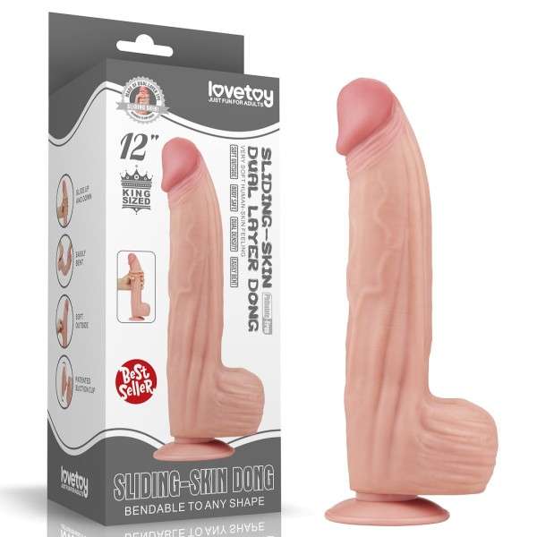 12'' KING SIZED SLIDING SKIN DUAL LAYER DONG | | €50.58 | mojsexshop.sk