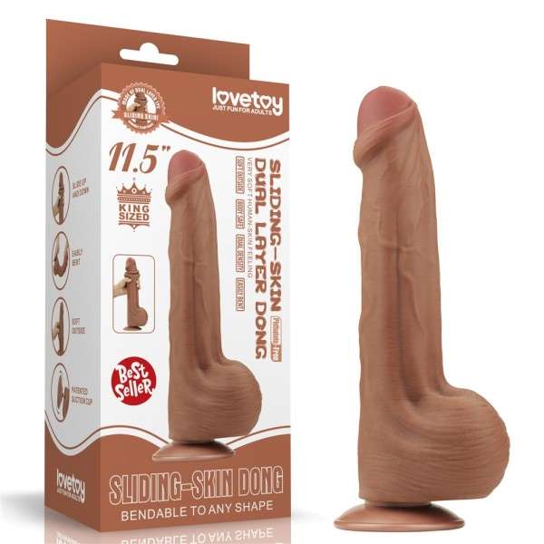 11.5'' KING SIZED SLIDING SKIN DUAL LAYER DONG BRO | | €42.76 | mojsexshop.sk