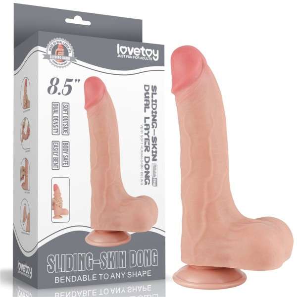 DILDO 8.5'' SLIDING SKIN DUAL LAYER DONG FLESH | | €23.50 | mojsexshop.sk