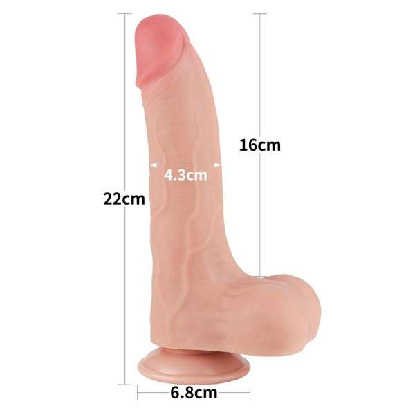 DILDO 8.5'' SLIDING SKIN DUAL LAYER DONG FLESH | | €23.50 | mojsexshop.sk