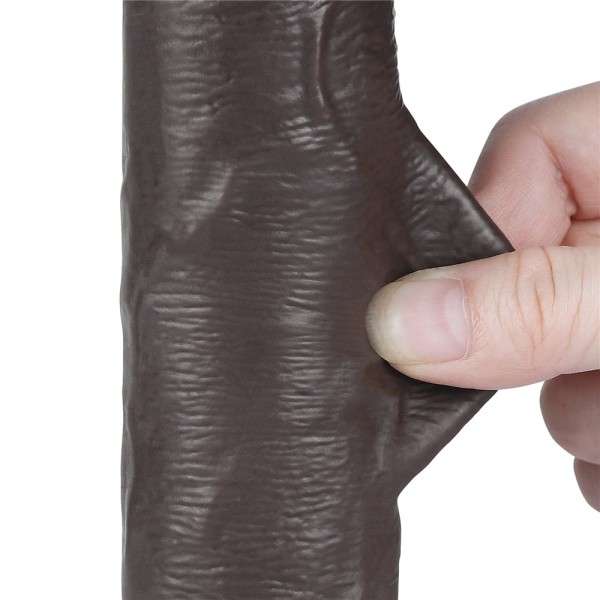 DILDO 8'' SLIDING SKIN DUAL LAYER DONG BLACK | | €13.96 | mojsexshop.sk