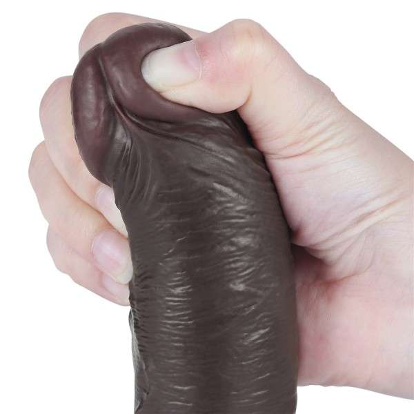 DILDO 8'' SLIDING SKIN DUAL LAYER DONG BLACK | | €13.96 | mojsexshop.sk