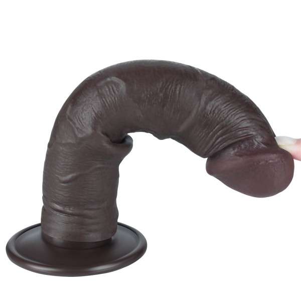 DILDO 8'' SLIDING SKIN DUAL LAYER DONG BLACK | | €13.96 | mojsexshop.sk