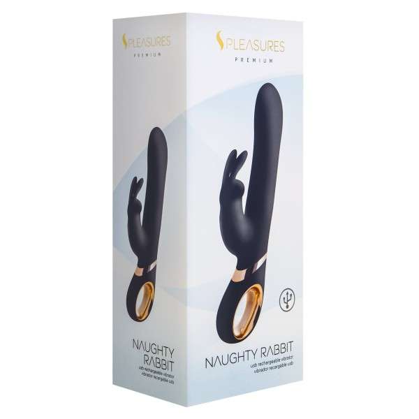 VIBRATOR NAUGHTY RABBIT BLACK | | €55.76 | mojsexshop.sk